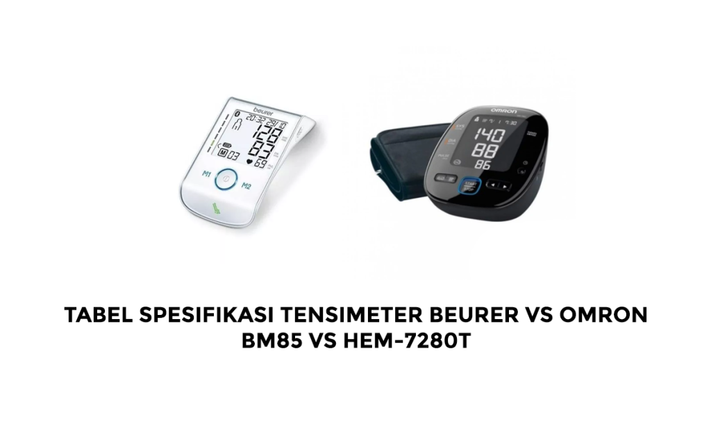 Tabel Spesifikasi Tensimeter Beurer vs Omron